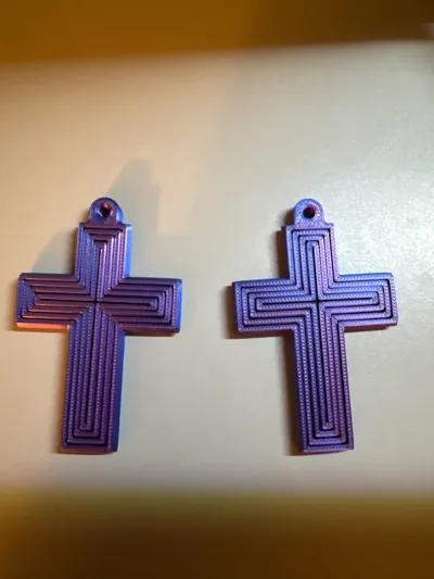 Fidget Cross key chain charm - Free 3D Print Model - MakerWorld