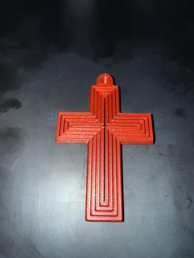 Fidget Cross key chain charm - Free 3D Print Model - MakerWorld