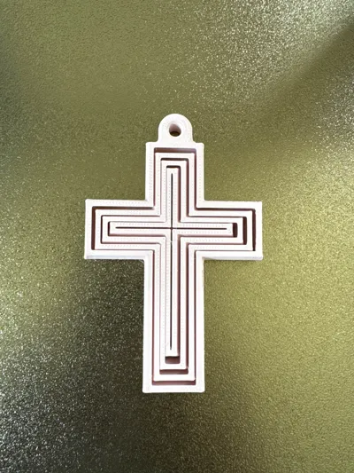 Fidget Cross key chain charm - Free 3D Print Model - MakerWorld