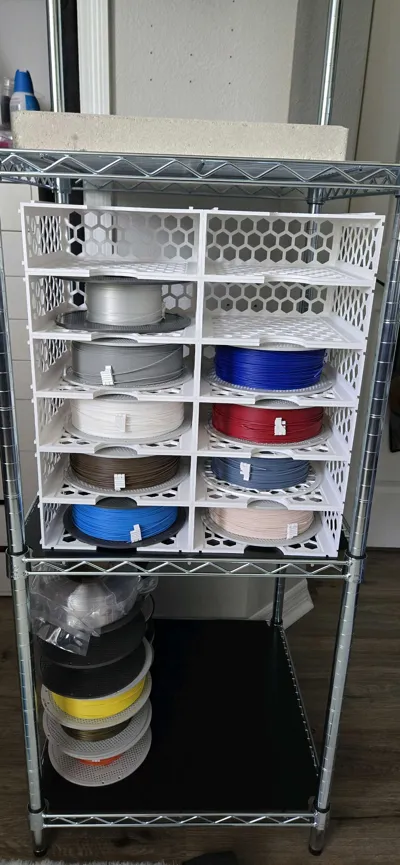 Stackable filament spool storage rack - Free 3D Print Model - MakerWorld