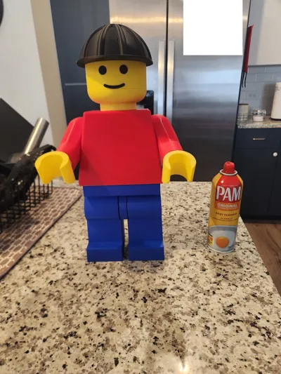 Construction worker Mega Lego-Like figure Remixed by tokermc MakerWorld ...