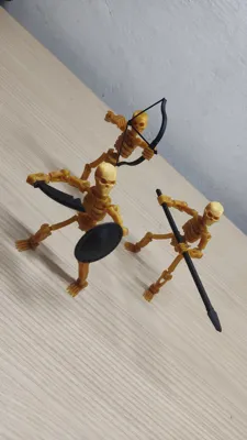 posable skeleton 13 on a kit card Remixed by Neptune MakerWorld ...