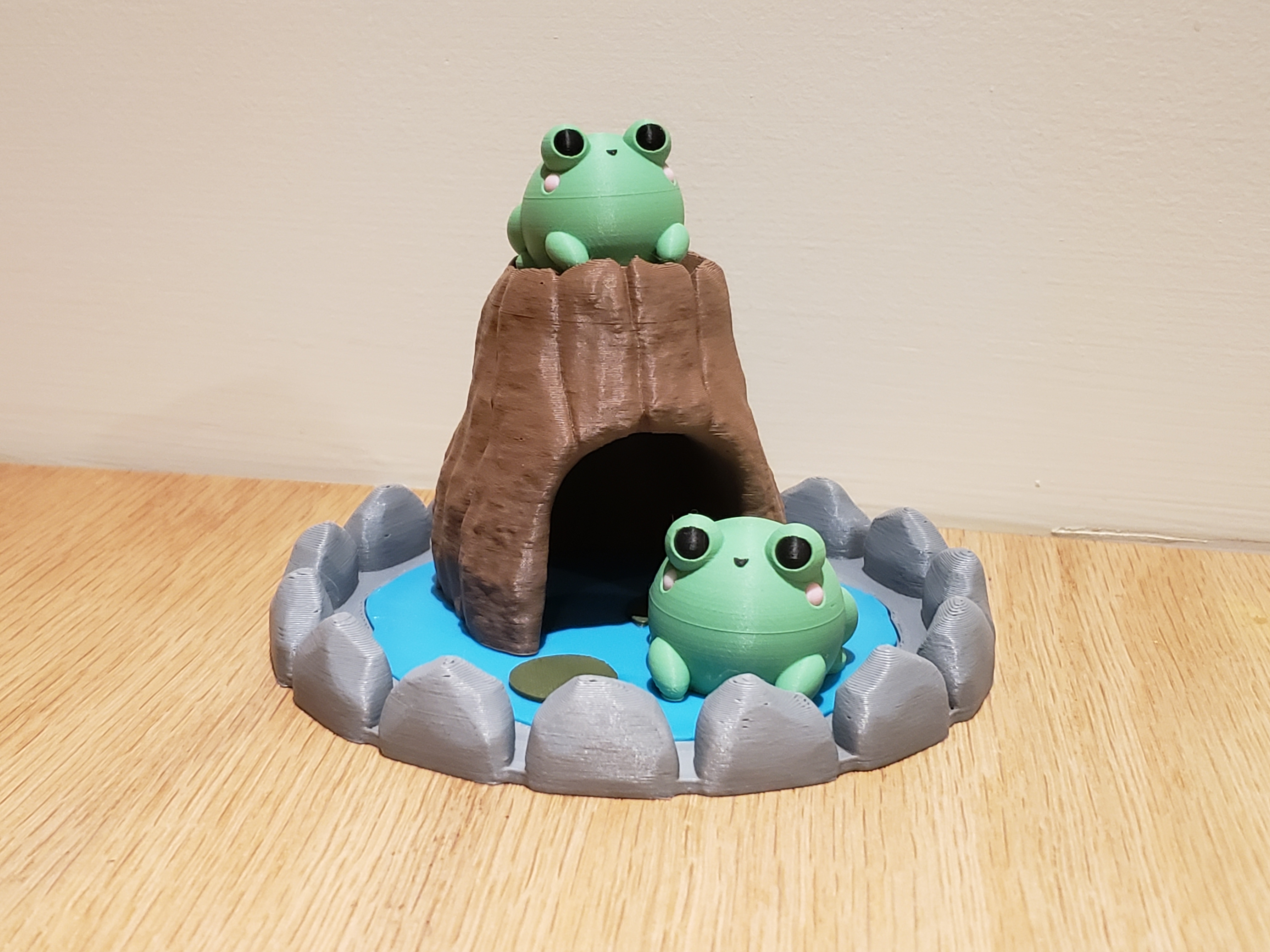 Tiny Pond Diorama - For ZOU3D Tiny Frog - Free 3D Print Model