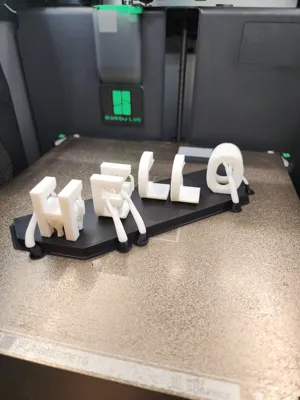 Ambigram: HELLO / FUCK by abactor81 MakerWorld: Download Free 3D Models
