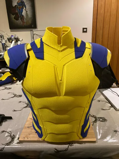 Wolverine Textured Suit Upper Half - Free 3D Print Model - MakerWorld