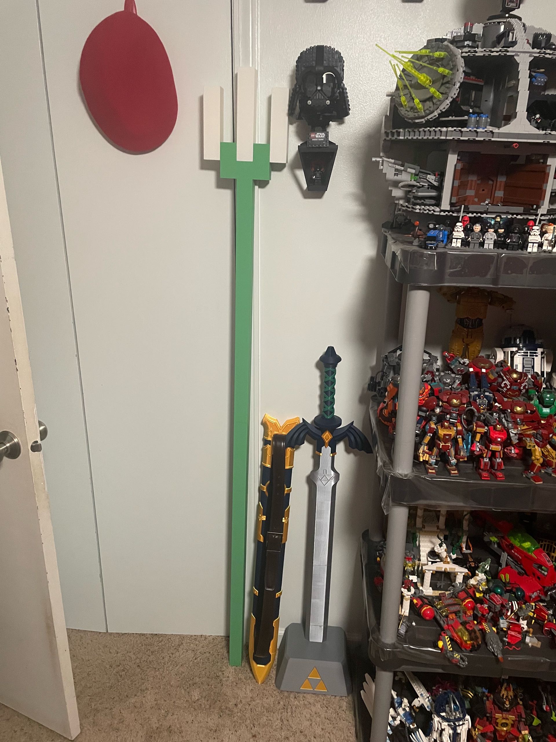Life Size Minecraft Trident (100% Printed) - Free 3D Print Model
