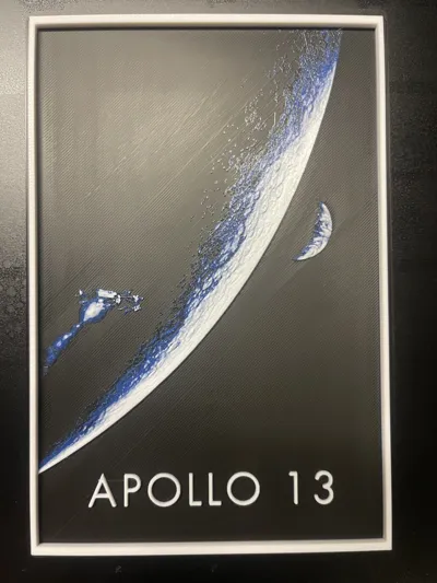 Apollo 13 Movie Poster - Hueforge Art by Lumpy3D - MakerWorld