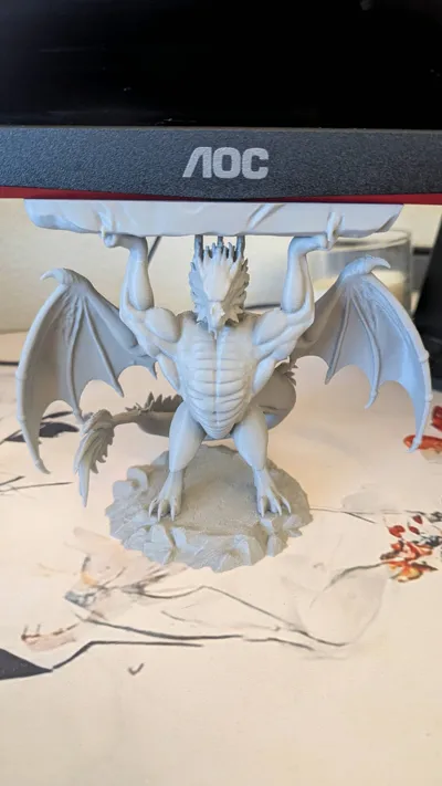 Dragon Pot Risers Dragon Monitor Risers - Free 3D Print Model - MakerWorld