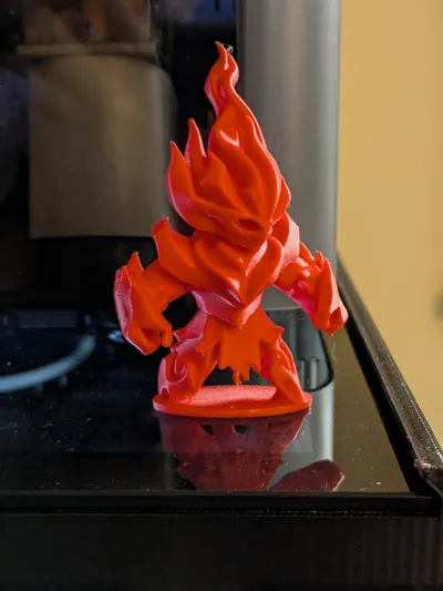 Lesser Fire Elemental Miniature - Free 3D Print Model - MakerWorld
