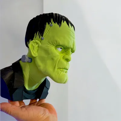 Frankenstein bust / headphone holder - Free 3D Print Model - MakerWorld