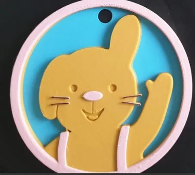 Riki Rabbit Rikke the Rabbit Badge by Juf Lie MakerWorld: Download Free 3D Models