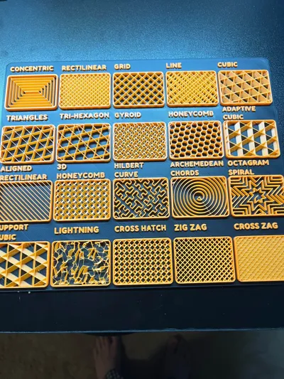 All 20 Infill Reference Card - Free 3D Print Model - MakerWorld