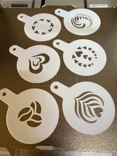 Dekoratif Kahve Kalıbı Şablonu Özel Tasarım Hediye Süs