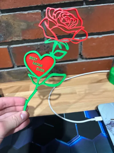Personalized Roses Machine Personalized Rose - A Unique Gift - Free 3D Print Model - MakerWorld