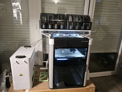 H2 series Dual AMS Riser & Drawers - Free 3D Print Model - MakerWorld