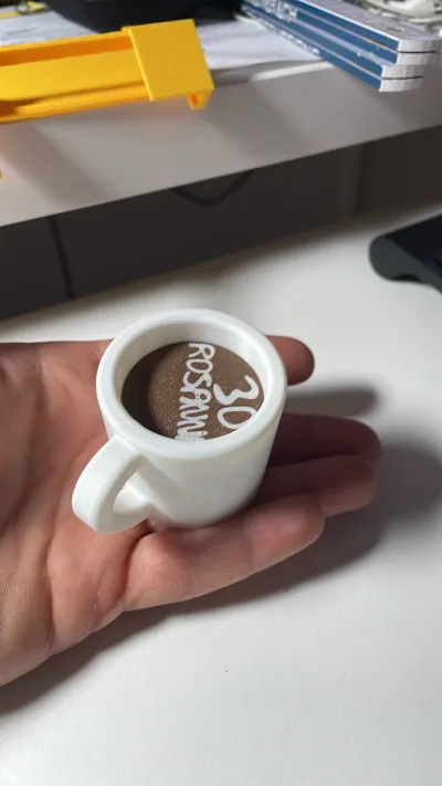 El Yapımı Koleksiyonluk Latte Art Kupa Dekoratif Biblo Hediye Şekilli Süs