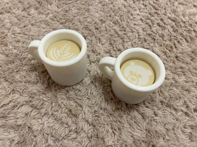 El Yapımı Koleksiyonluk Latte Art Kupa Dekoratif Biblo Hediye Şekilli Süs