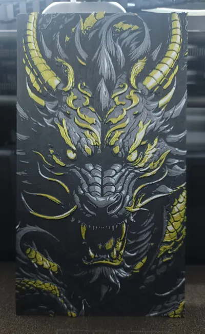 Hueforge Black & Gold Dragon - Free 3D Print Model - MakerWorld