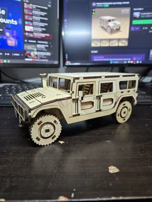 Hummer H1 3D Puzzle for Laser Cutting | 1:24 Scale by 21CNCStudio ...