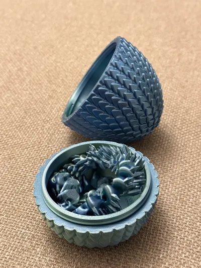 Scaly Dragon Egg with Threads - Free 3D Print Model - MakerWorld