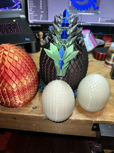 Scaly Dragon Egg with Threads by Simple Solutions 3D - MakerWorld