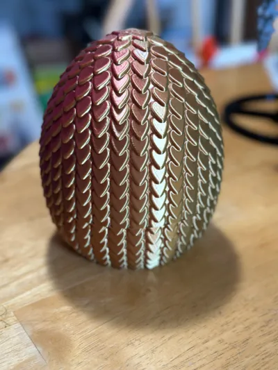 Scaly Dragon Egg with Threads - Free 3D Print Model - MakerWorld
