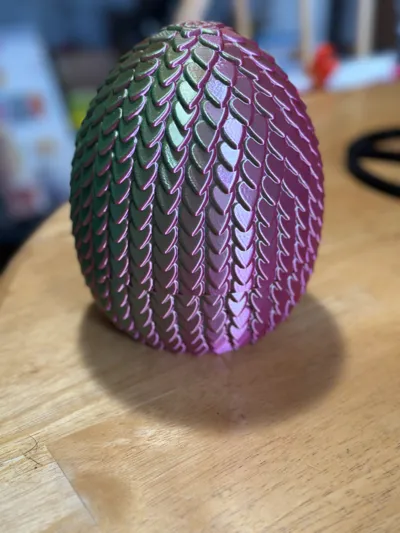 Scaly Dragon Egg with Threads - Free 3D Print Model - MakerWorld