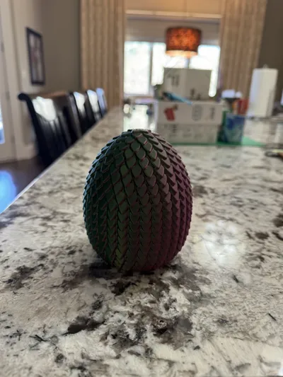 Scaly Dragon Egg with Threads by Simple Solutions 3D MakerWorld ...