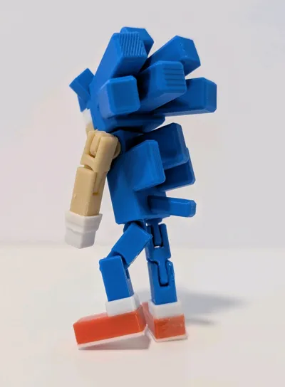 Sonic the Hedgehog - Minecraft Style - Free 3D Print Model - MakerWorld