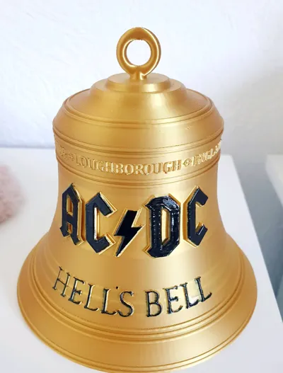 AC/DC Hell's Bell With Stand - Free 3D Print Model - MakerWorld