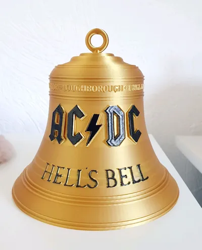 AC/DC Hell's Bell With Stand - Free 3D Print Model - MakerWorld