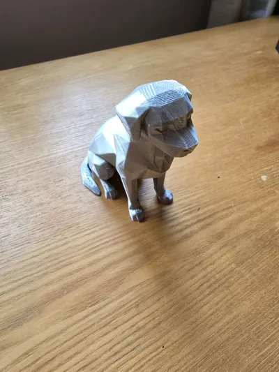 Low-poly Labrador Retriever - Animal Sculpture Ornament - Free 3D Print ...