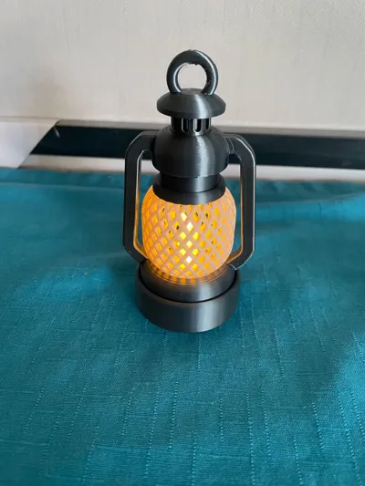 Mini Oil Lamp Tea Light Lantern - Free 3D Print Model - MakerWorld
