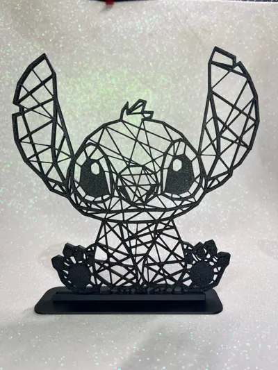 Geometric Lilo y Stitch - Free 3D Print Model - MakerWorld