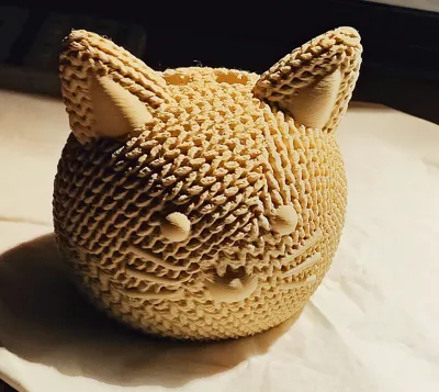 Knitted cat / pencil holder by trixs3D - MakerWorld