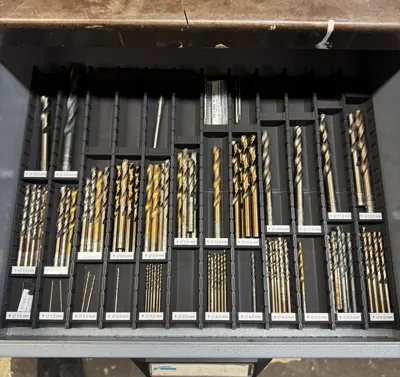 Workshop drawer organization for drill bits - Free 3D Print Model ...