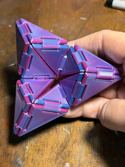 Origami Transforming Cube - Free 3D Print Model - MakerWorld