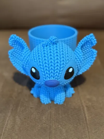 Knitted Lilo & Stitch Stitch Pen Holder (Stitch) by Hatya MakerWorld ...