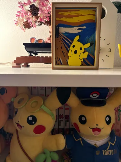 Shadow Box Pikachu The Scream - Арт и дизайн - PLA - изделие 3D-печати - фото 32