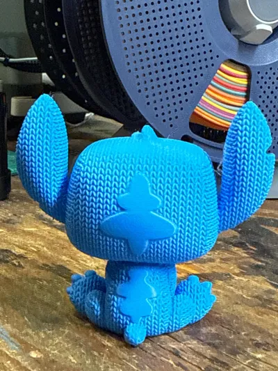 Cute Knitted Funko Stitch - NO AMS - Free 3D Print Model - MakerWorld