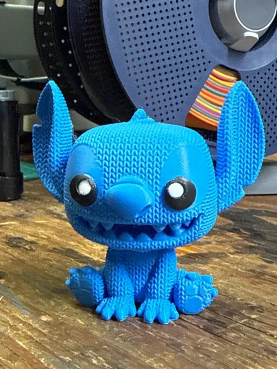 Cute Knitted Funko Stitch - NO AMS - Free 3D Print Model - MakerWorld