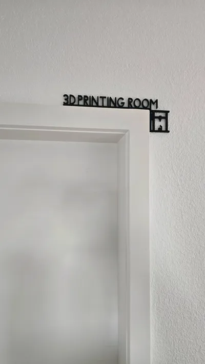 3D Printed Door Frame Sign - Free 3D Print Model - MakerWorld