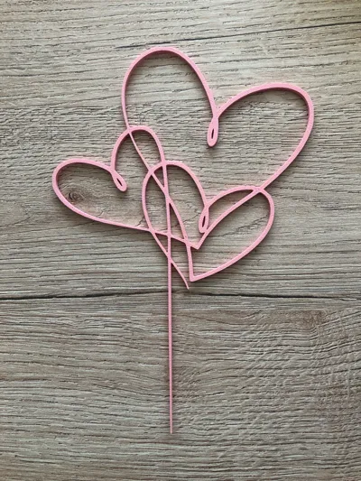 Topper Corazon Topper para pastel Corazones por TheMiguelBi MakerWorld: Descarga ...