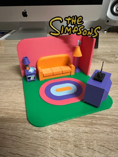 The Simpsons Living Room - Free 3D Print Model - MakerWorld