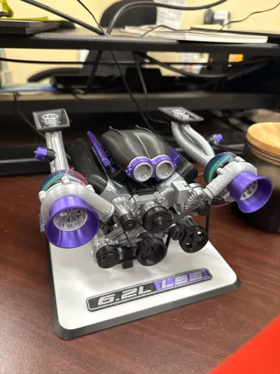572 TWIN TURBO Complete Engine 3dprint