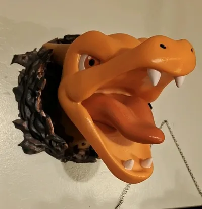 Charizard's head emerging from the flames by Mik3Dprint MakerWorld ...