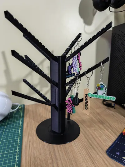 Modular Keychain XXL Modular Keychain Display Stand – Rotating - Free 3D Print Model ...