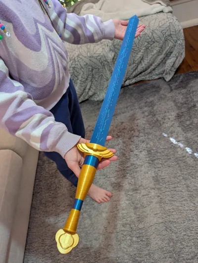Réplique épée "Quatre Tigres De Rum" Imprimée En 3D - Accessoire Cosplay Et Collection - Longueur 103 Cm