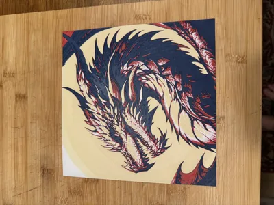 Dragon Head Hueforge - Free 3D Print Model - MakerWorld