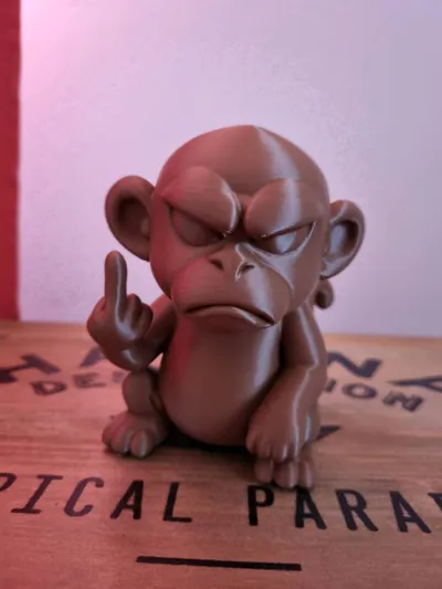 Rude Monkey - Grumpy & Angry by RarMihai MakerWorld: Download Free 3D ...